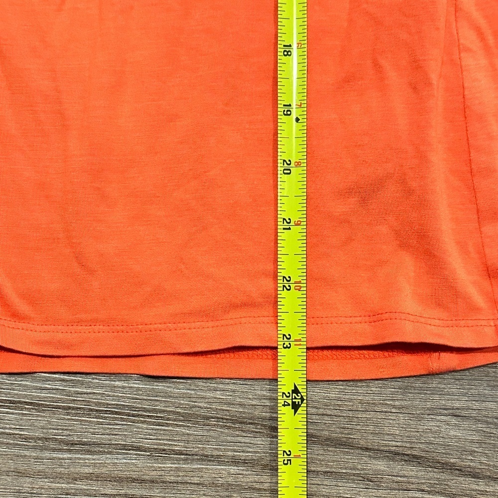 Trina Turk Orange Flutter Sleeve Blouse Top Size Medium - Picture 8 of 8